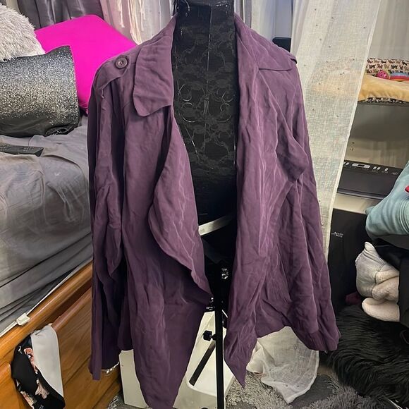 Torrid plus 3 puple y2k fashion moto swing ponte jacket vintage y2k blazer - Picture 1 of 6